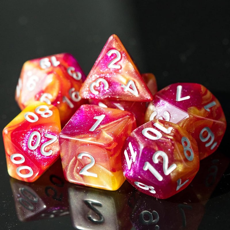 Poludie 6 Sets DND Dice Polyhedral Dice Set (42pcs) with 1 Large Leather Bag, D&D Die Set for Dungeons and Dragons, RPG Table Games. (6Sets/42Pcs) - Image 4